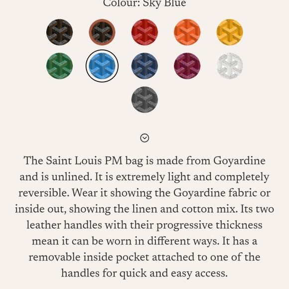 GOYARD Saint Louis PM Bag Tote NWT Sky Blue - Picture 13 of 16